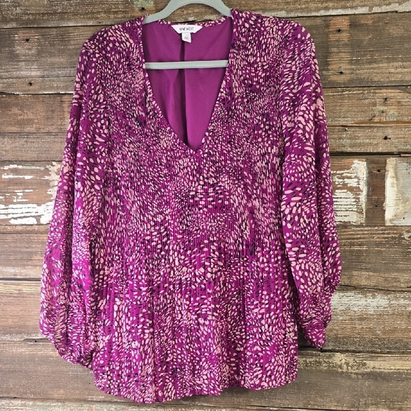 Nine West Women's Fuchsia and Pink Blouse, Size XXL - Picture 1 of 4